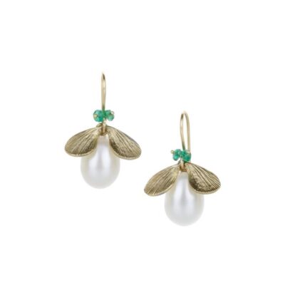 Earrings Annette Ferdinandsen  | 14K Pearl Jeweled Bug Earrings