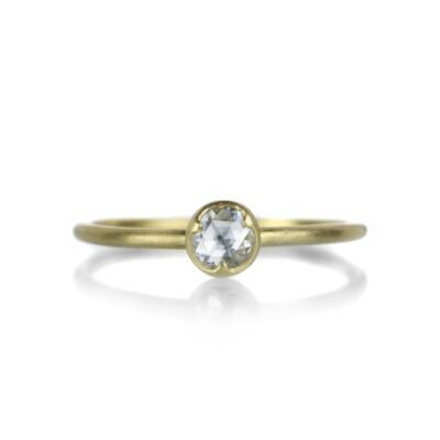 Rings Gabriella Kiss  | Round White Rose Cut Diamond Ring