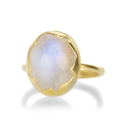 Rings Annette Ferdinandsen  | Moonstone Egg Stacker Ring