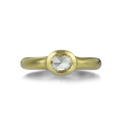 Rings Maria Beaulieu  | Oval Clear Rose Cut Diamond Ring