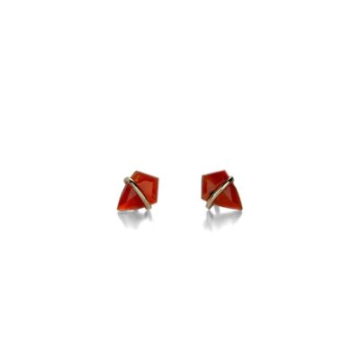 Earrings Page Sargisson  | Extra Small Carnelian Kite Studs