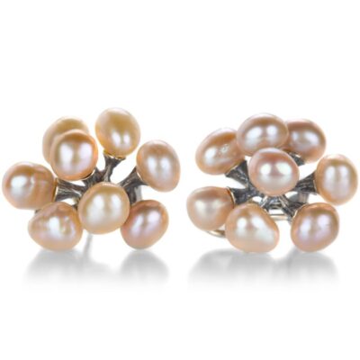 Earrings John Iversen  | Baroque Peach Freshwater Pearl Jacks Earrings