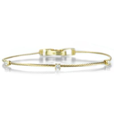 Bracelets Paul Morelli  | Single Unity Bracelet With Three Diamonds