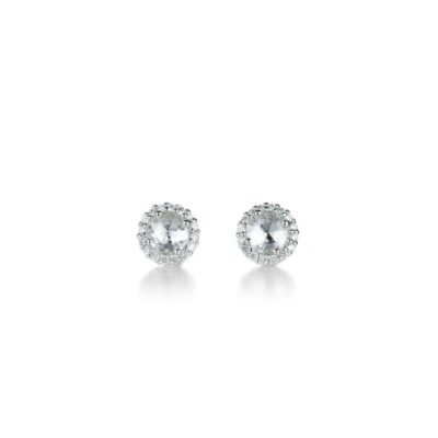 Earrings Paul Morelli  | Rose Cut Diamond Earrings In White Gold