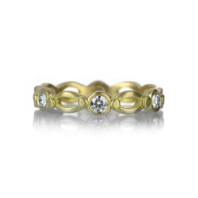 Rings Marian Maurer  | 18K Large Goddess Band With Diamonds