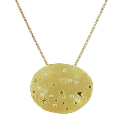 Necklaces Barbara Heinrich  | Oval Milky Way Pendant Necklace