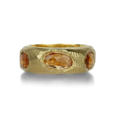 Rings Page Sargisson  | Orange Ombre Sapphire Band