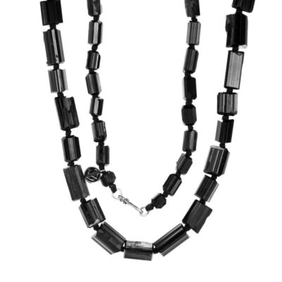 Necklaces Joseph Brooks  | 10Mm Rectangular Black Tourmaline Necklace