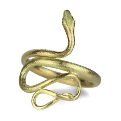 Rings Gabriella Kiss  | Large 18K Yellow Gold Snake Ring