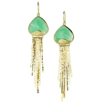 Earrings Rachel Atherley  | 18K Chrysoprase Jellyfish Earrings