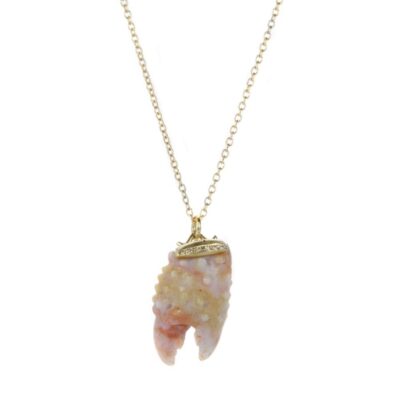 Necklaces Annette Ferdinandsen  | Agate Crab Claw Pendant Necklace With Diamonds