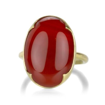 Rings Gabriella Kiss  | Large Oval Carnelian Ring