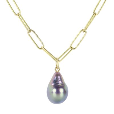 Necklaces Maria Beaulieu  | 18K Purple Freshwater Pearl Pendant (Pendant Only)