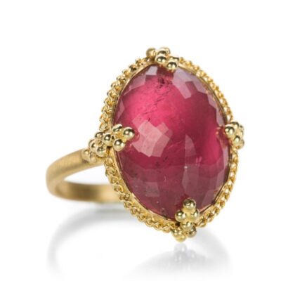 Rings Amali  | Oval Faceted Pink Tourmaline Ring