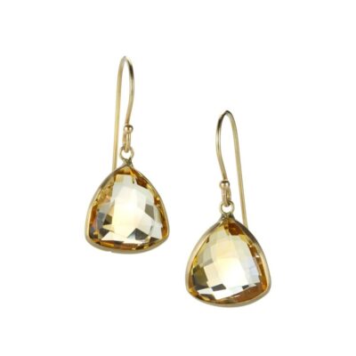 Earrings Margaret Solow  | Triangular Citrine Drop Earrings