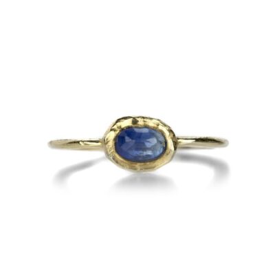 Rings Page Sargisson  | Horizontal Oval Blue Sapphire Ring