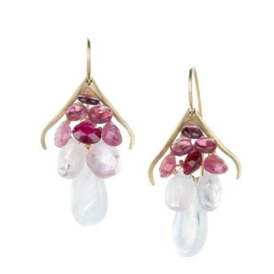 Earrings Rachel Atherley  | Small Rose Colored Plumage Earrings