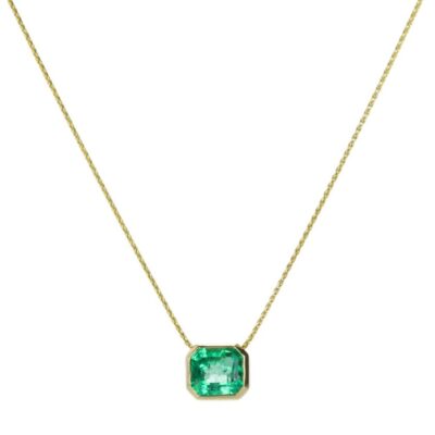 Necklaces Barbara Heinrich  | Emerald Cut Emerald Pendant Necklace