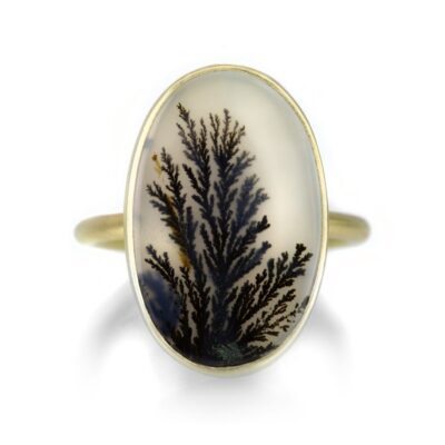 Rings Gabriella Kiss  | Oval Vertical Dendritic Agate Ring