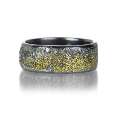 Rings Kate Maller  | Black & Gold Dusted Band