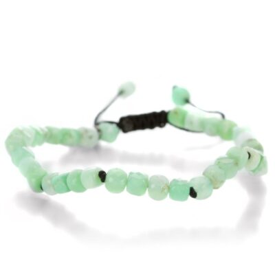 Bracelets Joseph Brooks  | 4Mm Faceted Chrysoprase Cube Bracelet