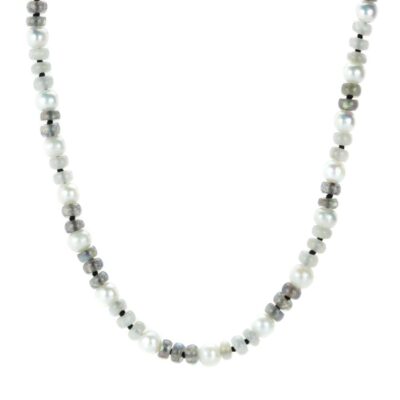 Necklaces Joseph Brooks  | Pearl, Labradorite And Moonstone Necklace – 18″