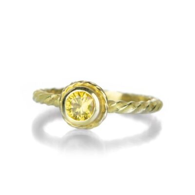 Rings Barbara Heinrich  | Yellow Sapphire Twist Ring