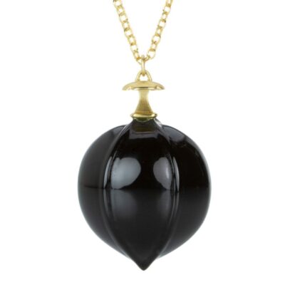 Necklaces Gabriella Kiss  | Black Onyx Hickory Nut Pendant Necklace