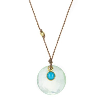 Necklaces Margaret Solow  | Prehnite And Turquoise Necklace