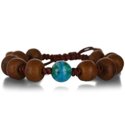 Bracelets Joseph Brooks  | Tibetan Bodhi Seed Bracelet With Chrysocolla