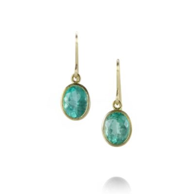 Earrings Maria Beaulieu  | Oval Emerald Earrings