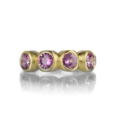 Rings Marian Maurer  | Large Pink Sapphire Porch Skimmer Band