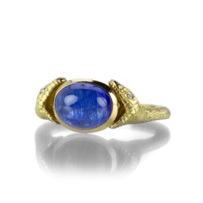 Rings Anthony Lent  | Two Headed Tanzanite Serpent Ring