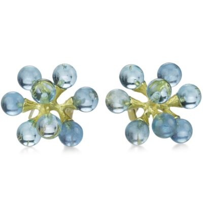 Earrings John Iversen  | Aquamarine Small Jacks Earrings