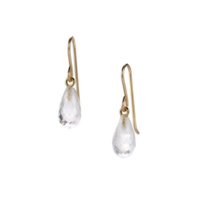 Earrings Maria Beaulieu  | Small Faceted Moonstone Drop Earrings