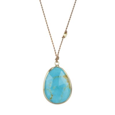 Necklaces Margaret Solow  | Turquoise Pendant Cord Necklace