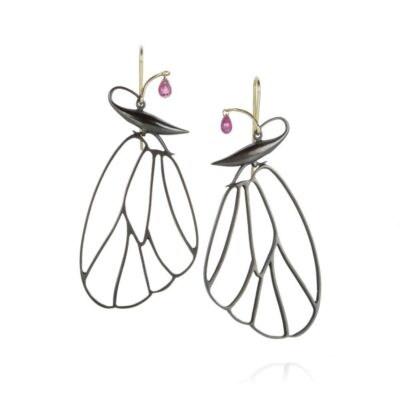 Earrings Gabriella Kiss  | Bronze Butterfly Cell Wing Earrings