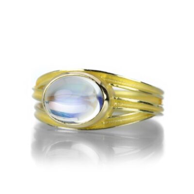 Rings Barbara Heinrich  | Three Ribbon Moonstone Ring