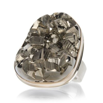 Rings Jamie Joseph  | Surface Cut Pyrite Ring