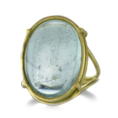 Rings Rosanne Pugliese  | Large Aquamarine Cabochon Ring