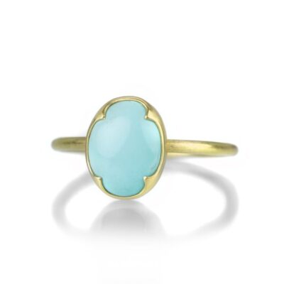 Rings Gabriella Kiss  | 18K Oval Persian Turquoise Ring