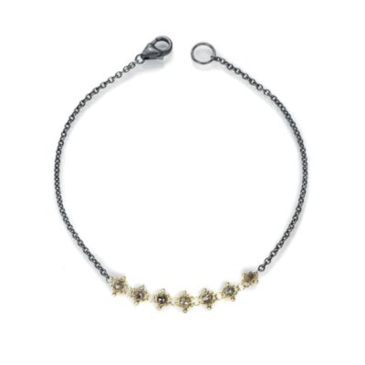 Bracelets Amali  | Textile Station Champagne Diamond Bracelet