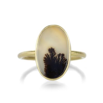 Rings Gabriella Kiss  | Bezel Set Oval Dendrite Ring