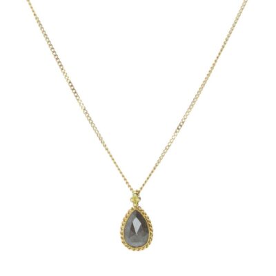 Necklaces Amali  | Small Teardrop Diamond Pendant Necklace