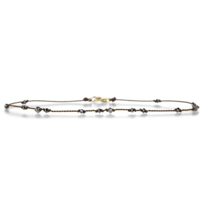 Bracelets Margaret Solow  | Gray Diamond Bead Nylon Bracelet