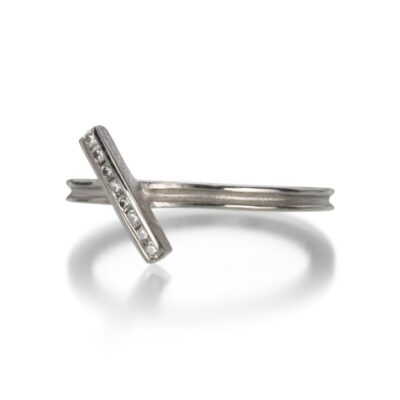 Rings Barbara Heinrich  | Diagonal Bar Diamond Ring