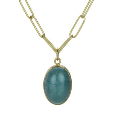 Necklaces Maria Beaulieu  | Cat’S Eye Blue Tourmaline Pendant (Pendant Only)