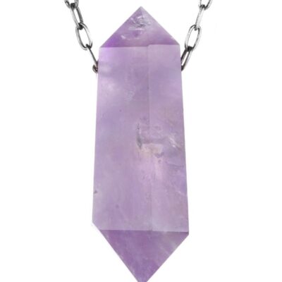 Necklaces Joseph Brooks  | Extra Large Amethyst Crystal Pendant Necklace