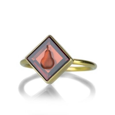 Rings Gabriella Kiss  | Pear Intaglio Garnet Ring