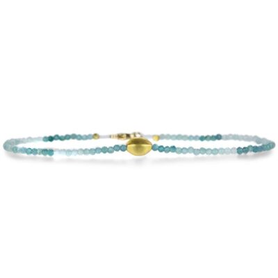 Bracelets Margaret Solow  | Grandidierite And 18K Bead Bracelet